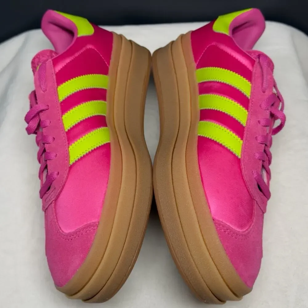 Adidas Gazelle Bold “Lucid Fuchsia Solar Slime Satin” | Women’s 8 | New w/ Box